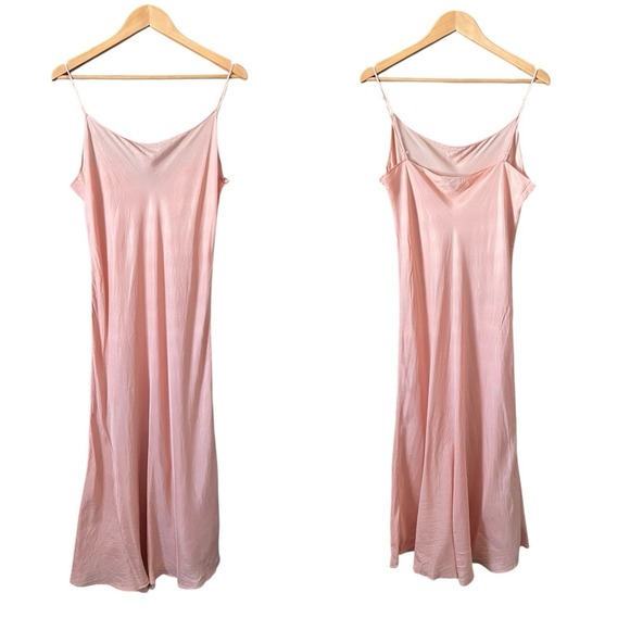 J. Crew Dresses & Skirts - J. Crew Gwyneth Cupro Blend Slip Dress Size 12 Peach Midi Feminine Festival